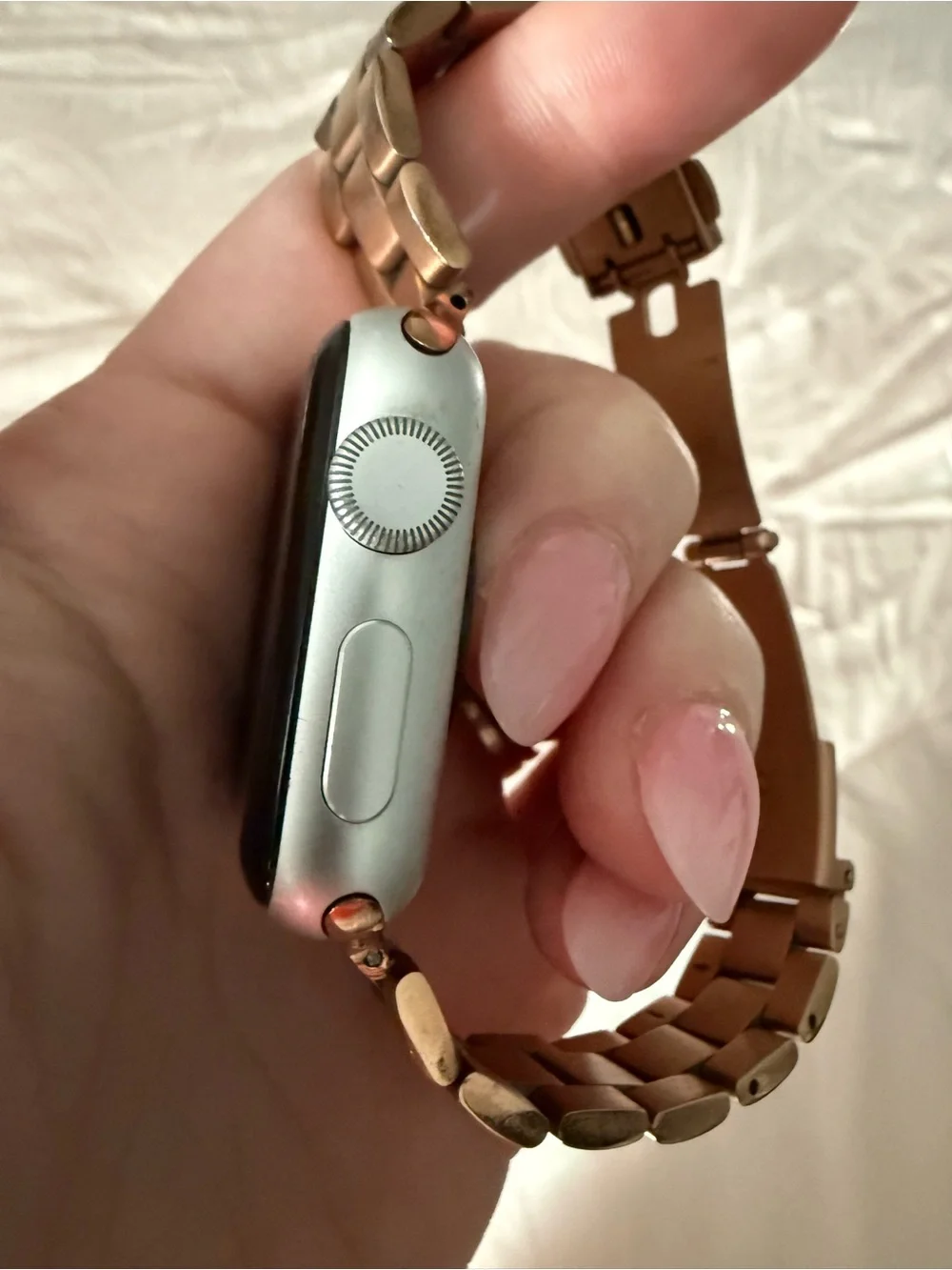 Apple Smartwatch with Rose Gold Metal Link Band